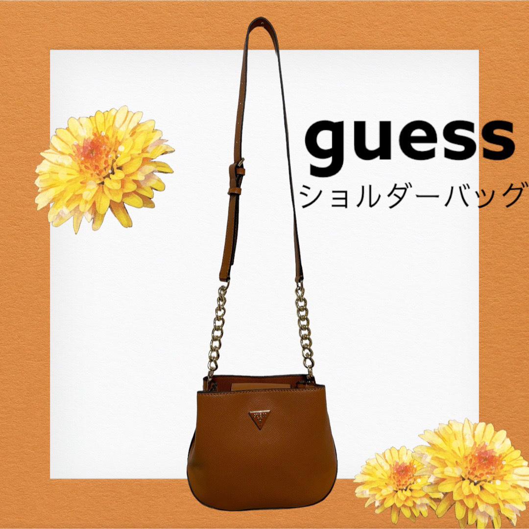 GUESS 【超美品❗️】ゲス ショルダーバッグ バッグ ブラウン 小さめバッグ