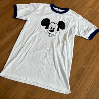 ディズニー(Disney)のUSA製 ヴィンテージ ミッキー リンガー半袖Tシャツ(Tシャツ/カットソー(半袖/袖なし))