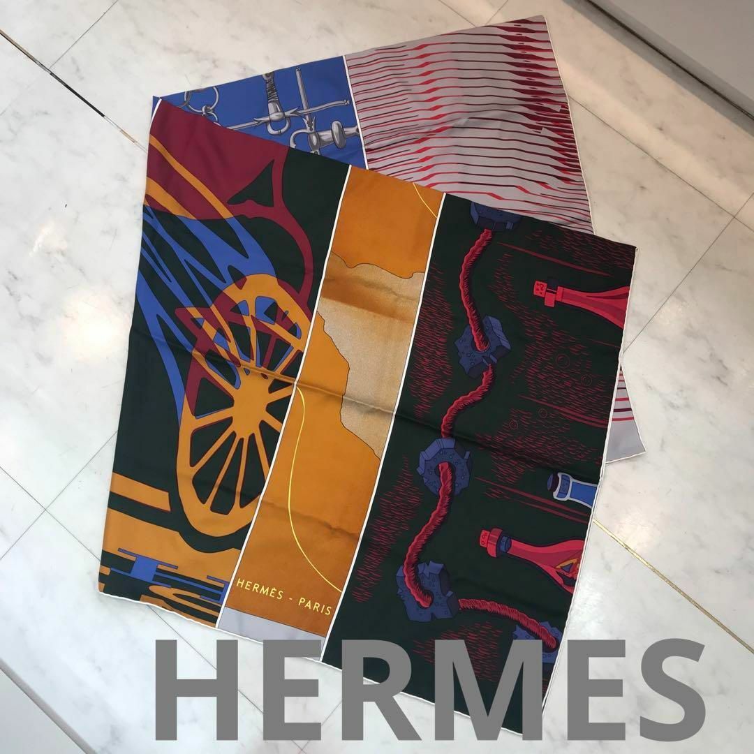 ★美品★HERMES　エルメス　カレジェアン　140　カレーシュ　ハミとボトルシルク100%付属品