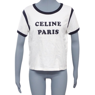 celine - セリーヌ トリオンフ Tシャツ コットン ホワイト/ネイビー ...
