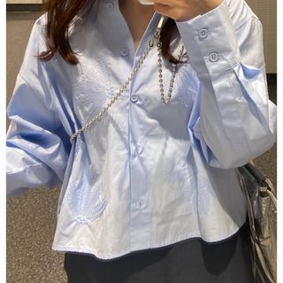 ザラ(ZARA)のzara ショート丈シャツ(シャツ/ブラウス(長袖/七分))