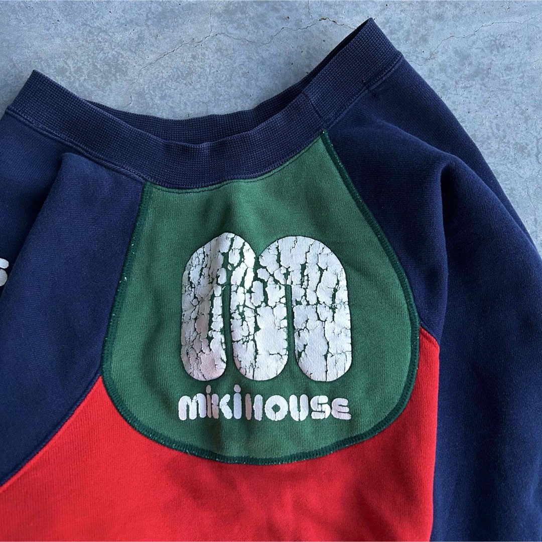 【希少レア】miki HOUSE ミキハウス マルチカラー スウェット ロゴ