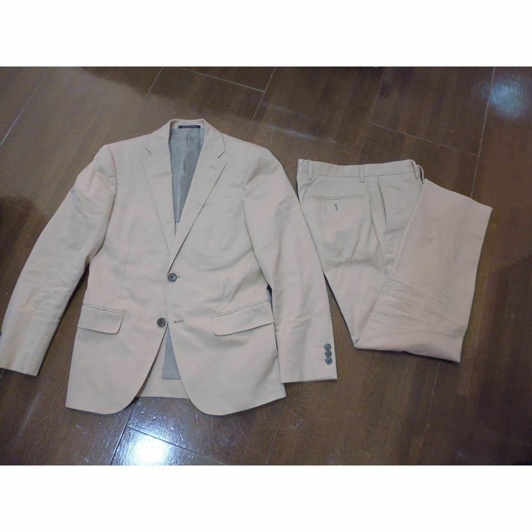UNITED ARROWS(ユナイテッドアローズ)のユナイテッドアローズ　コットンスーツ　ベージュ　S メンズのスーツ(セットアップ)の商品写真