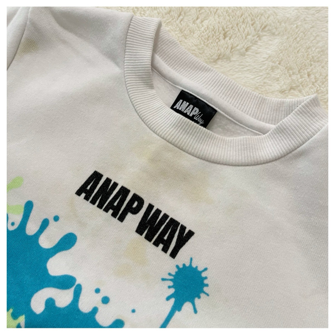 ANAP Kids(アナップキッズ)のANAP あったか 裏起毛 トレーナー 95 キッズ/ベビー/マタニティのキッズ服男の子用(90cm~)(Tシャツ/カットソー)の商品写真