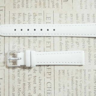 幅１４mm腕時計 ベルト　白(レザーベルト)