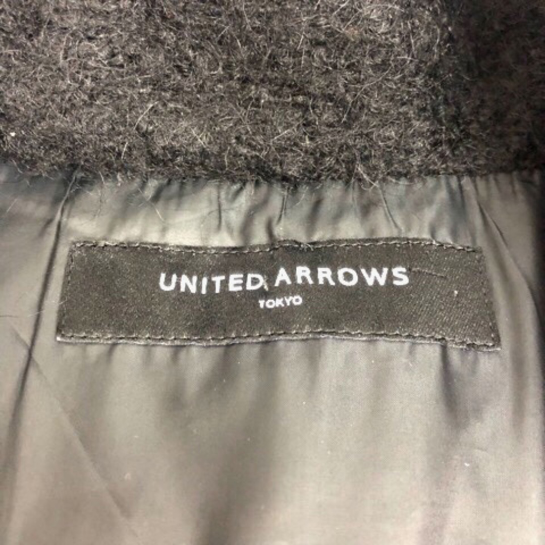 UNITED ARROWS(ユナイテッドアローズ)のUNITED ARROWS ダウンジャケット ウール混 36 ブラック ※MZ レディースのジャケット/アウター(ダウンジャケット)の商品写真