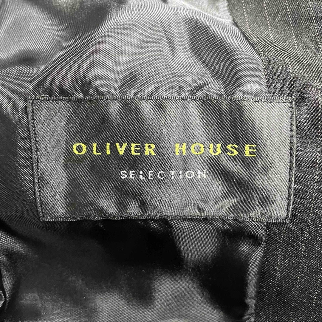 OLIVERHOUSE(オリバーハウス)の【超希少品】オリバーハウス　キッズ　フォーマル　スーツ　ストライプ　黒　120 キッズ/ベビー/マタニティのキッズ服男の子用(90cm~)(ドレス/フォーマル)の商品写真