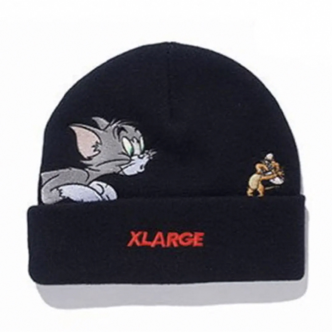 XLARGE(エクストララージ)のXLARGE x Tom and Jerry Cuff Beanie ブラック メンズの帽子(ニット帽/ビーニー)の商品写真