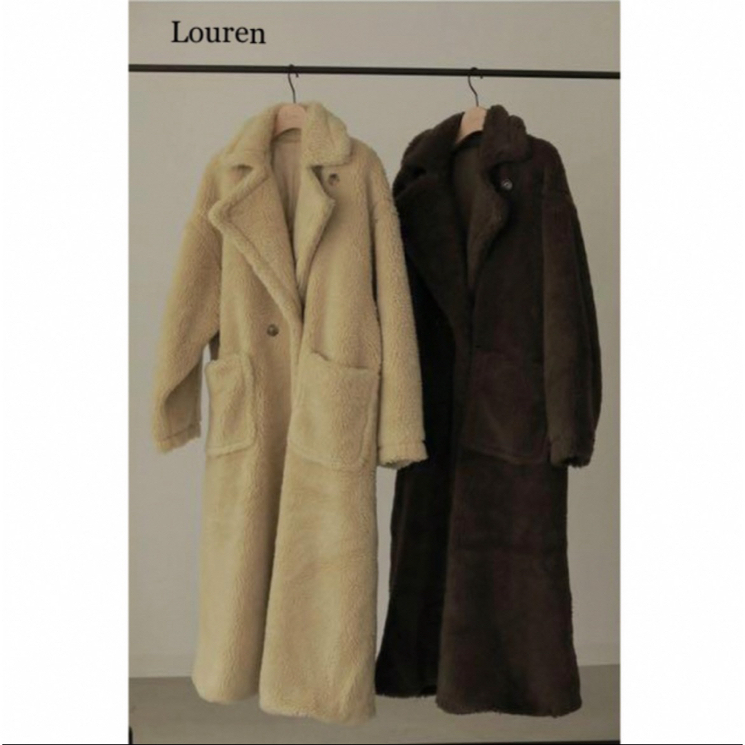 louren volume boa coat ロングコート louren volume boa coat ロングコート