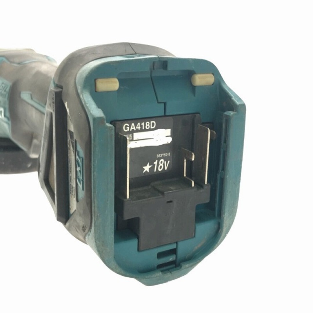 Makita(マキタ)の☆中古品☆ makita マキタ 18V 100mm 充電式ディスクグラインダー GA418D 青/ブルー 本体のみ コードレス 研磨機 研削 切削 84002 自動車/バイクのバイク(工具)の商品写真