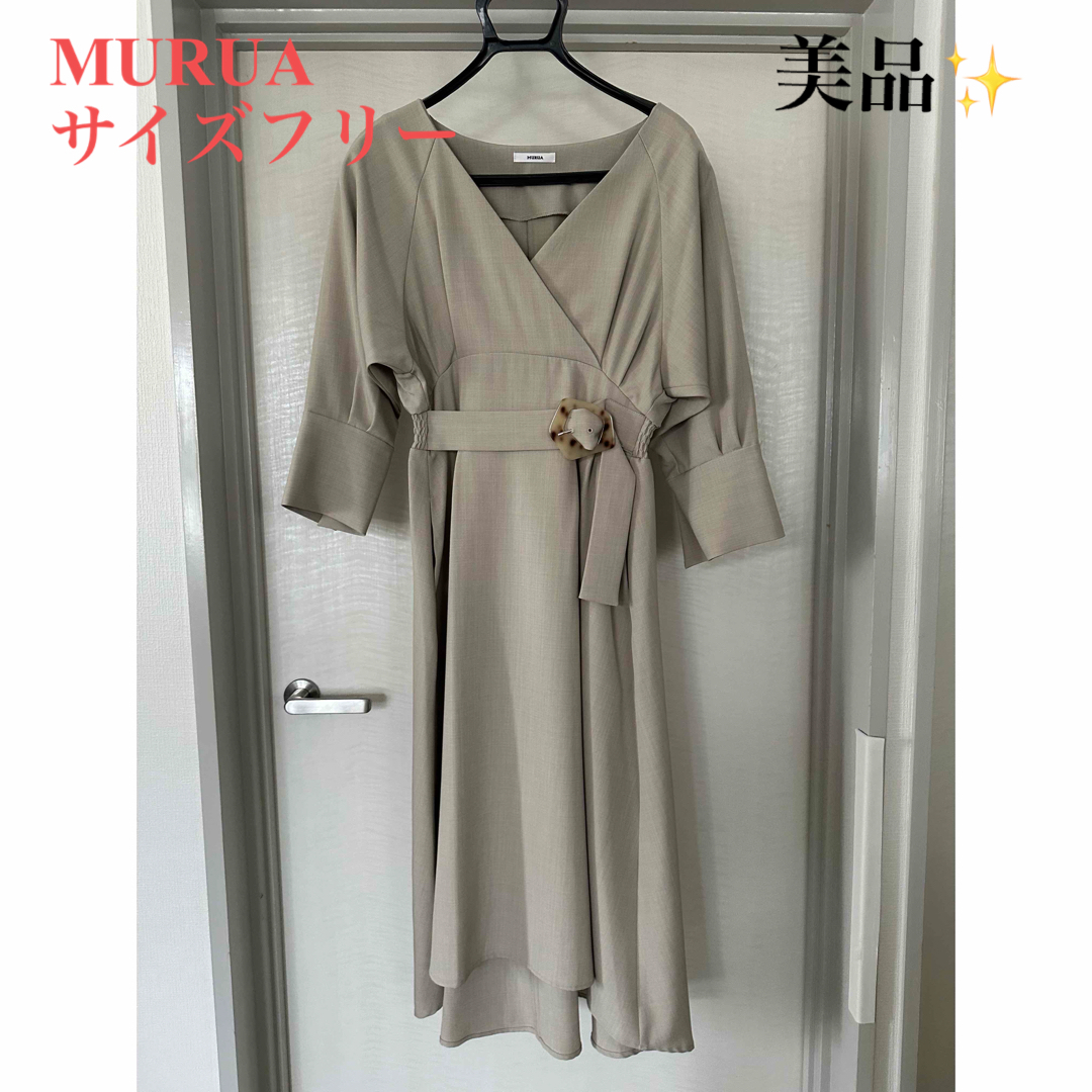 MURUA(ムルーア)のMURUA（ムルーア） カシュクールコルセットワンピース レディース ワンピース レディースのワンピース(ひざ丈ワンピース)の商品写真