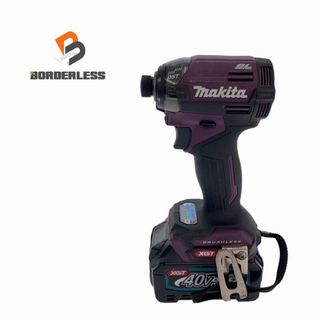 マキタ(Makita)の☆中古美品☆makita マキタ 40Vmax 充電式インパクトドライバ TD002GZAP オーセンティックパープル バッテリー1個 BL4025 84073(工具)