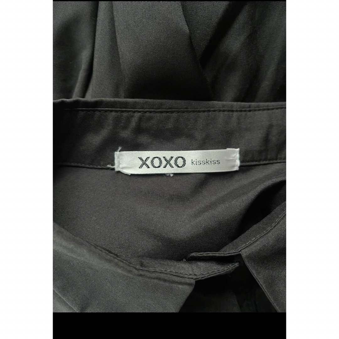 XOXO(キスキス)のXOXO・キスキス変形チュニック　アシメントリーブラウスシャツ黒トップス レディースのトップス(チュニック)の商品写真