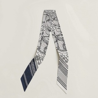ファッション小物⭐️良品⭐️ エルメス レクレアポア ツイリースカーフ ホワイト