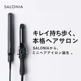 　SALONIA サロニア　ミニセラミックカールヘアアイロン　持ち歩き用(ヘアアイロン)