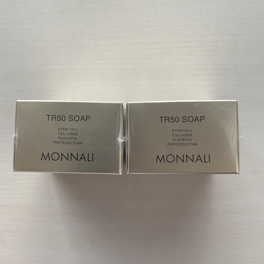 最安値MONNALI 　モナリ　ゴールドシリーズ石鹸「TR50 ソープ」　2個  コスメ/美容のボディケア(ボディソープ/石鹸)の商品写真
