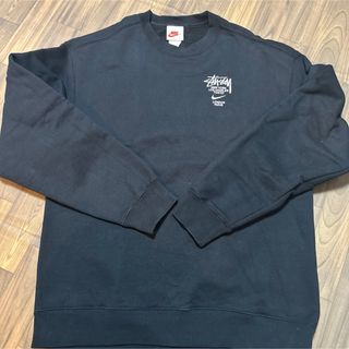 ナイキ(NIKE)のNIKE stussy コラボ スエット Sサイズ ブラック 古着(スウェット)