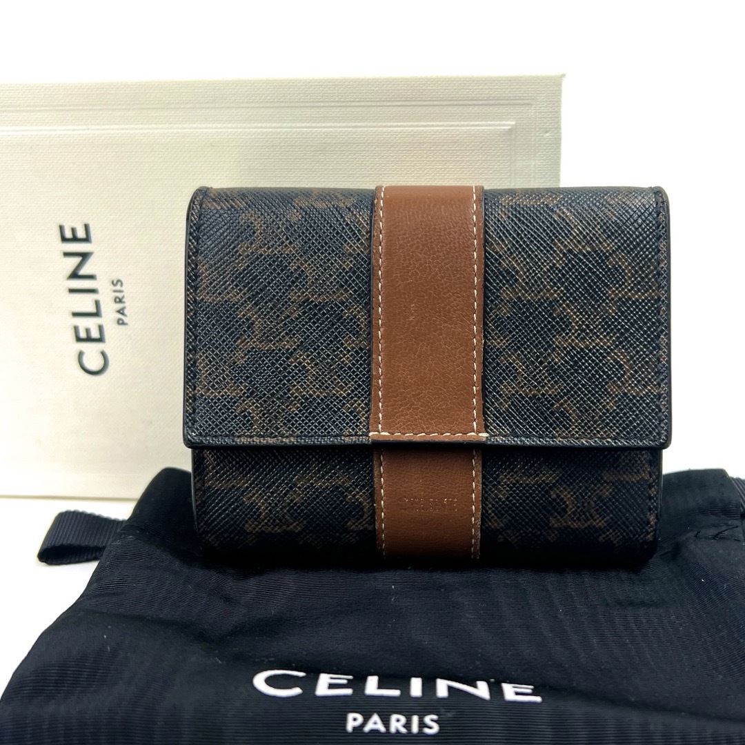 celine - 【美品】セリーヌ トリフォールドウォレット 三つ折り財布