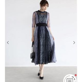 フェンネル♡バイカラー刺繍レースドレス