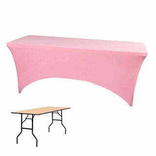 【サイズ:Medium_色:ピンク】JK Home テーブルクロス テーブルカバ(その他)