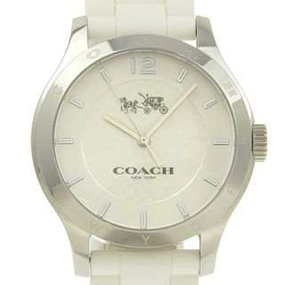 コーチ(COACH)の【本物保証】 超美品 コーチ COACH シグネチャー レディース クォーツ 電池 腕時計 白文字盤 3針 CA 79 7 14(腕時計)