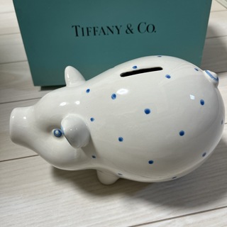 ティファニー(Tiffany & Co.)のTiffany ティファニー 貯金箱 豚  ブルー　陶器(置物)