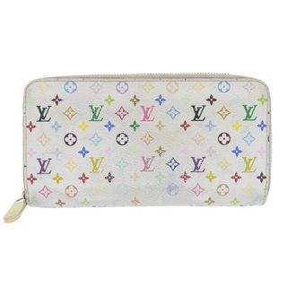 ルイヴィトン(LOUIS VUITTON)の【本物保証】 ルイヴィトン LOUIS VUITTON モノグラムマルチカラー ジッピーウォレット ラウンドファスナー長財布 ブロン ホワイト M60241(財布)