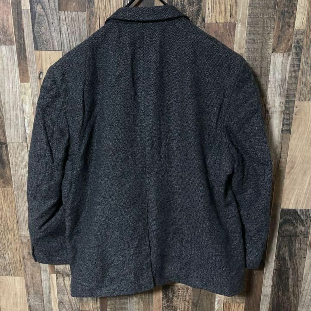 テーラード メンズ グレー XL USA古着 90s 長袖 ジャケット メンズのジャケット/アウター(テーラードジャケット)の商品写真
