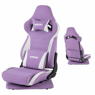 【色: Purple】NIONIK ゲーミングチェア 座椅子型 ファブリック 回(その他)
