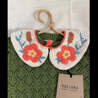 【新品】kalinka  バタフライロンパース  12-18m