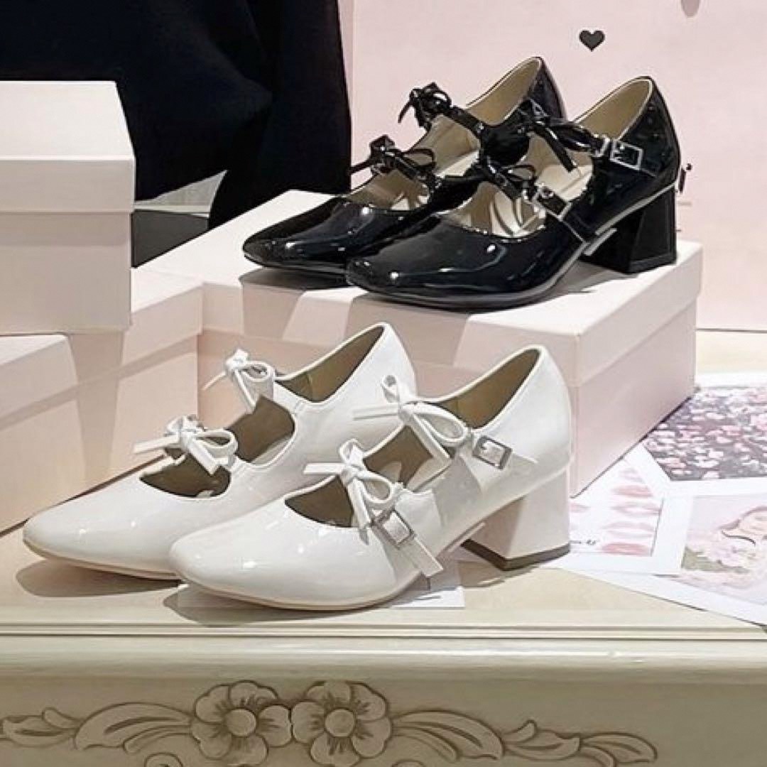 トリートユアセルフ リボン パンプス 黒 24.5 大きめ 大きい トリートユアセルフ リボン パンプス 黒 24.5 大きめ 大きい