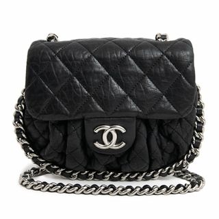 シャネル(CHANEL)のシャネル マトラッセ チェーン アラウンド ショルダーバッグ 斜め掛け ラムスキン レザー ブラック 黒 シルバー金具 A49914 CHANEL（美品）(ショルダーバッグ)