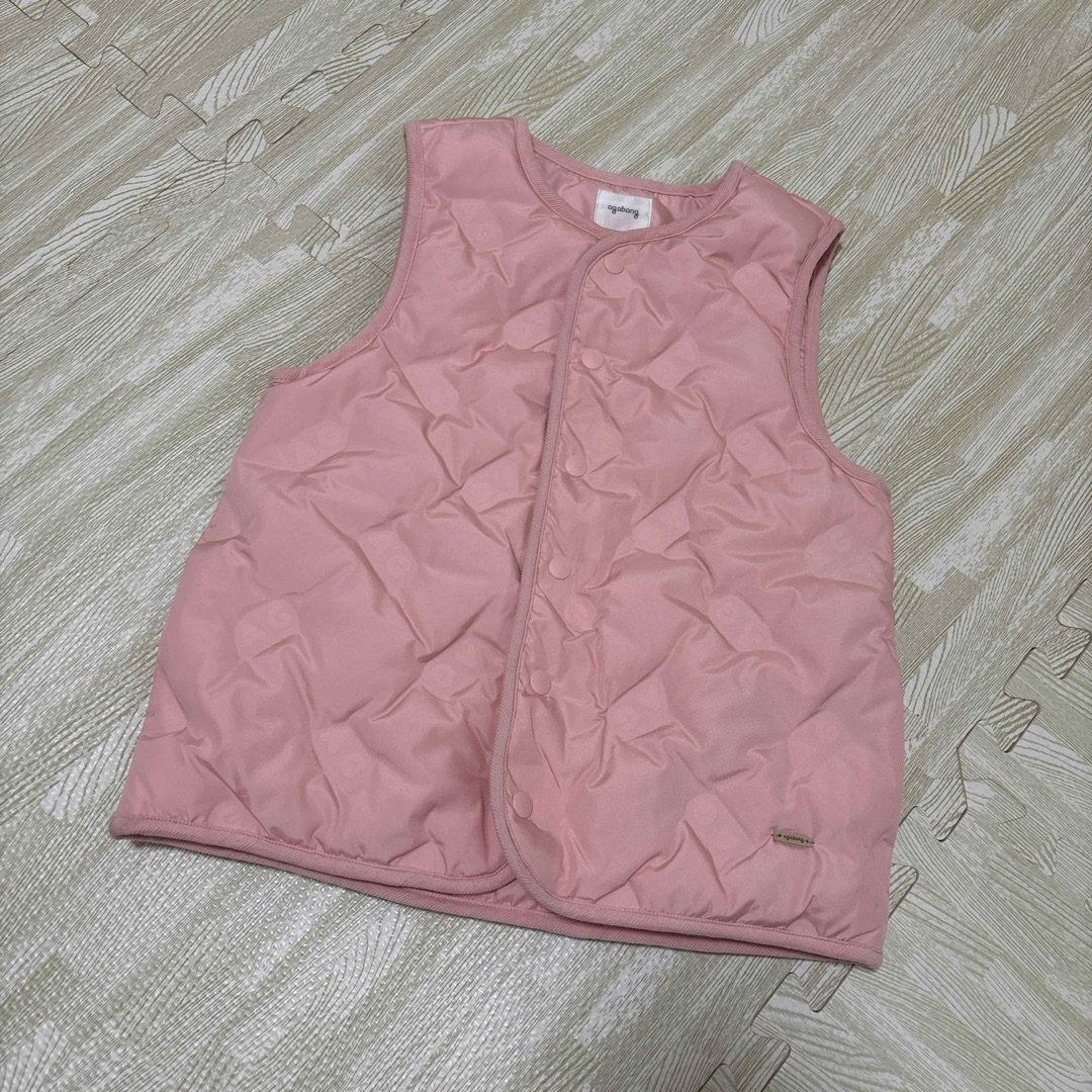 新品 120cm agabang ダウンベスト キッズ/ベビー/マタニティのキッズ服女の子用(90cm~)(ジャケット/上着)の商品写真