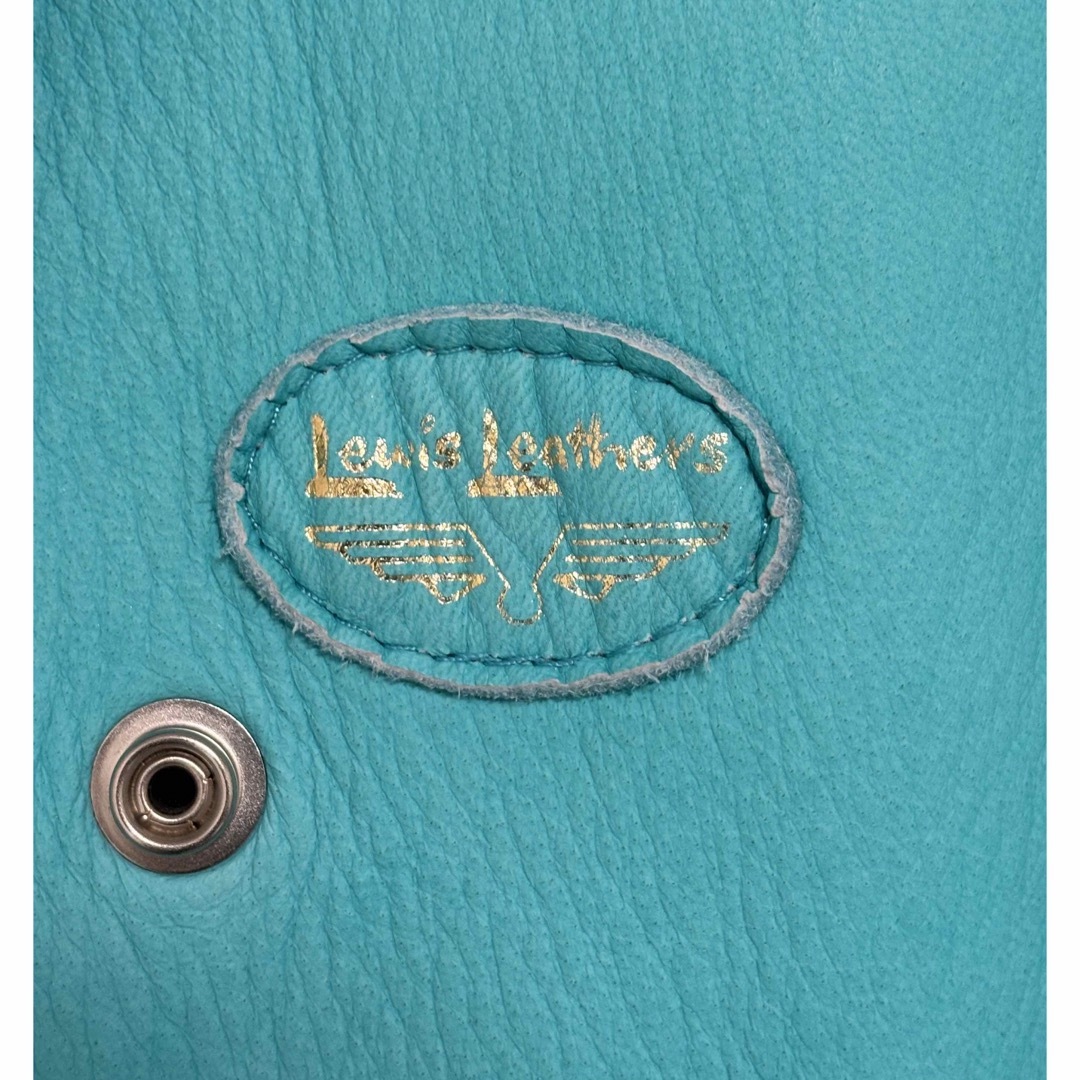 Lewis Leathers(ルイスレザー)のルイスレザー　リアルマッコイズ　サイクロン　42 ティファニーブルー　希少 メンズのジャケット/アウター(ライダースジャケット)の商品写真
