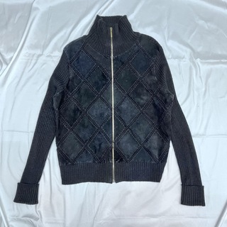 ヴィンテージ(VINTAGE)のvintage design leather driver's knit(ニット/セーター)
