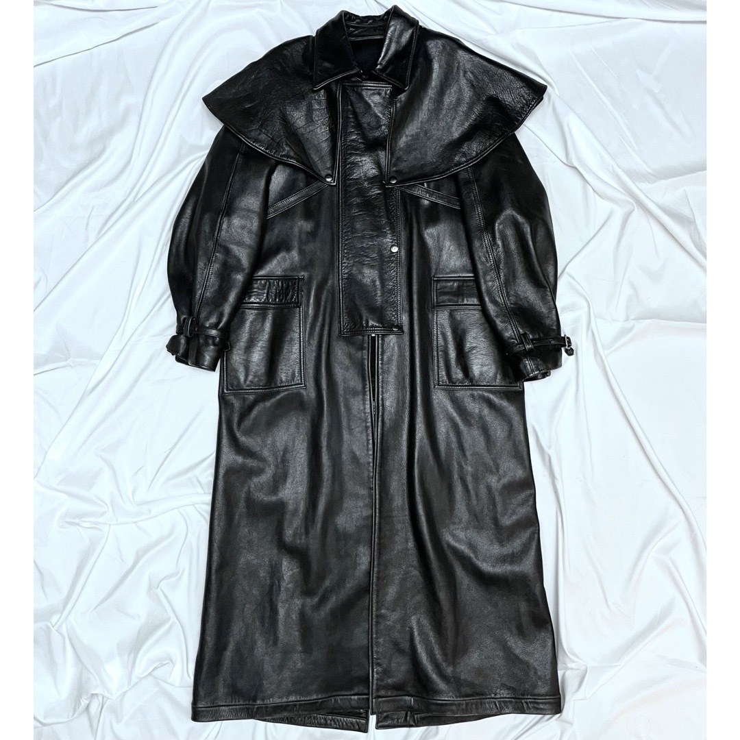 VINTAGE(ヴィンテージ)のvintage real leather long duster  coat メンズのジャケット/アウター(トレンチコート)の商品写真