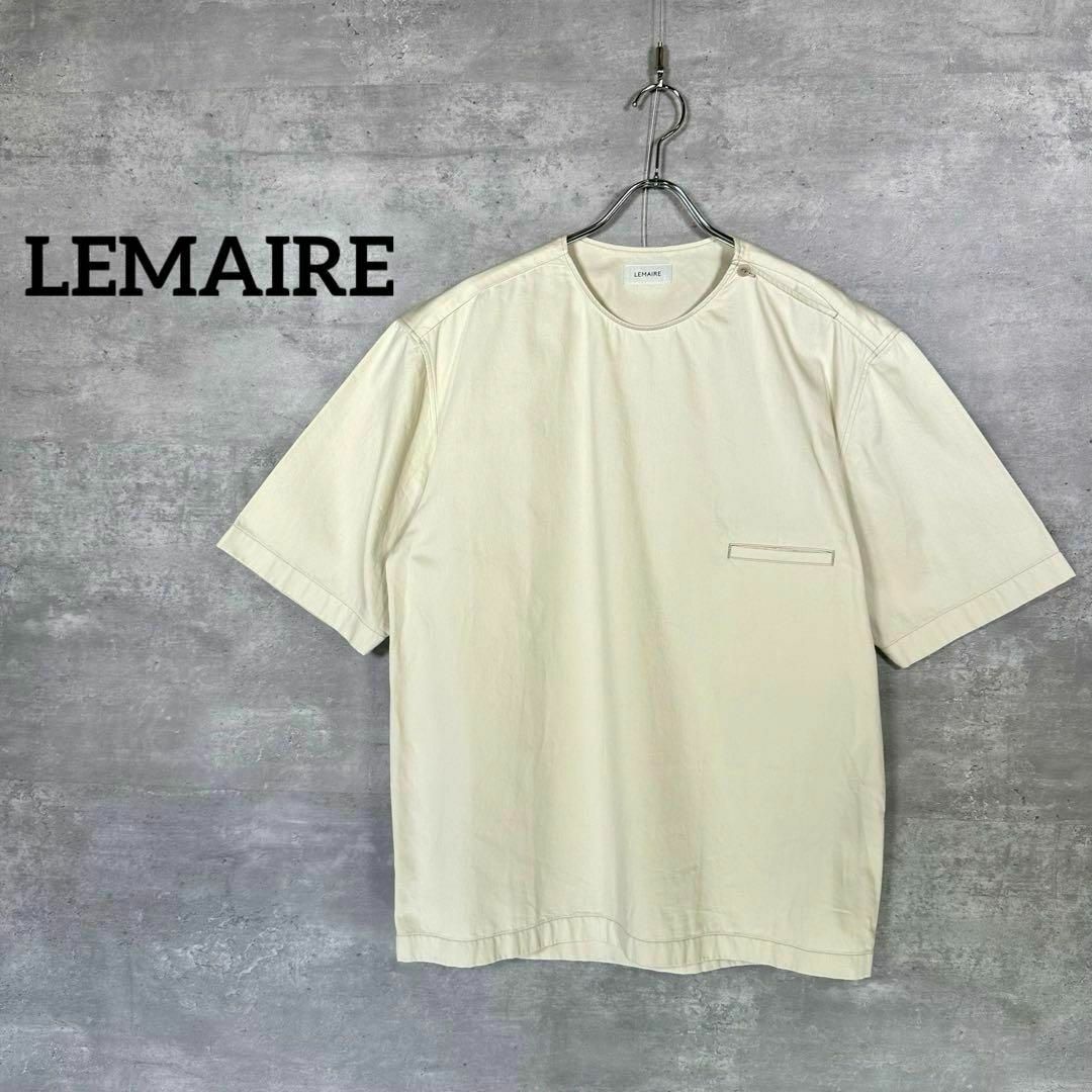 『LEMAIRE』  ルメール (46) 半袖Tシャツ / オフホワイト素材コットン