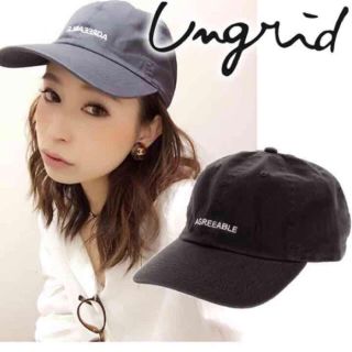 アングリッド(Ungrid)のungrid カラーツイルcap チャコールグレー(キャップ)