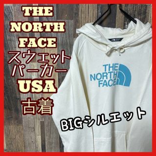 ザノースフェイス(THE NORTH FACE)のノースフェイス レディース ロゴ プリント パーカー クリーム 2XLスウェット(パーカー)