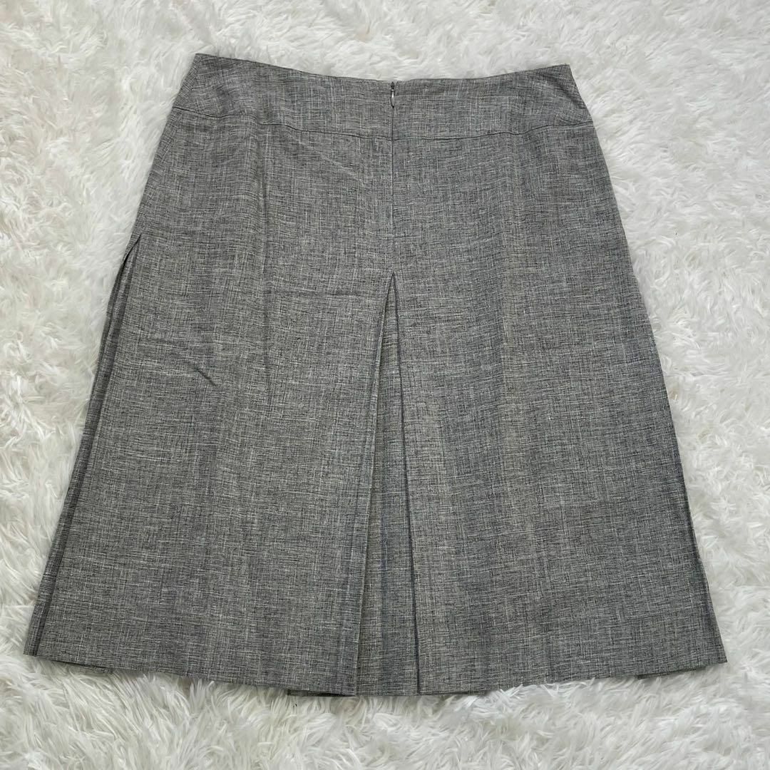 agnes b.(アニエスベー)のagnes b. (L) フランス製 リネン コットン 総柄 スカート グレー レディースのスカート(ひざ丈スカート)の商品写真