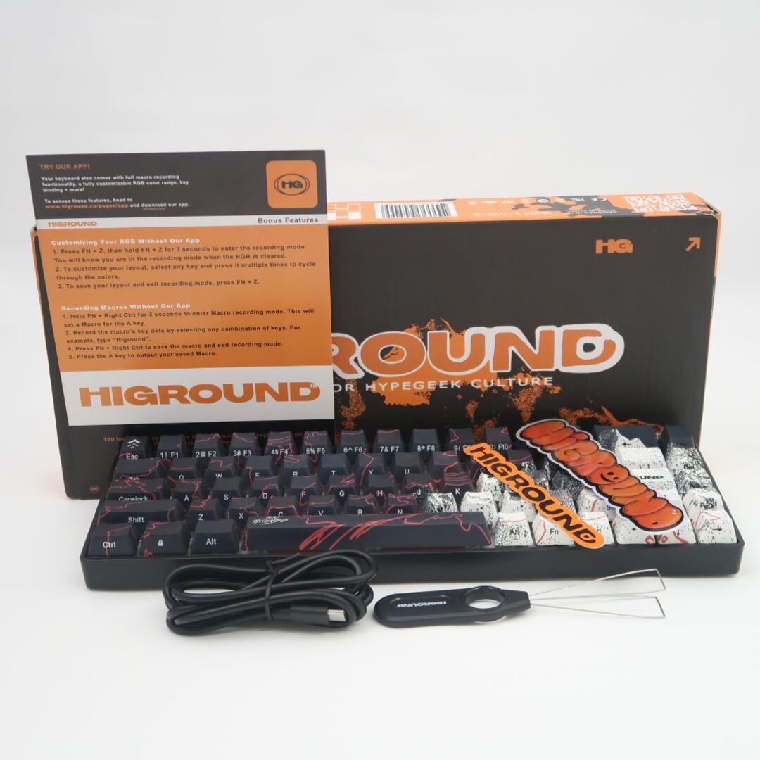 スマホ/家電/カメラ未使用 HIGROUND 100 Thieves x Higround 65%ゲーミングキーボード Geostone コラボ ゲーム PC周辺機器 HU809