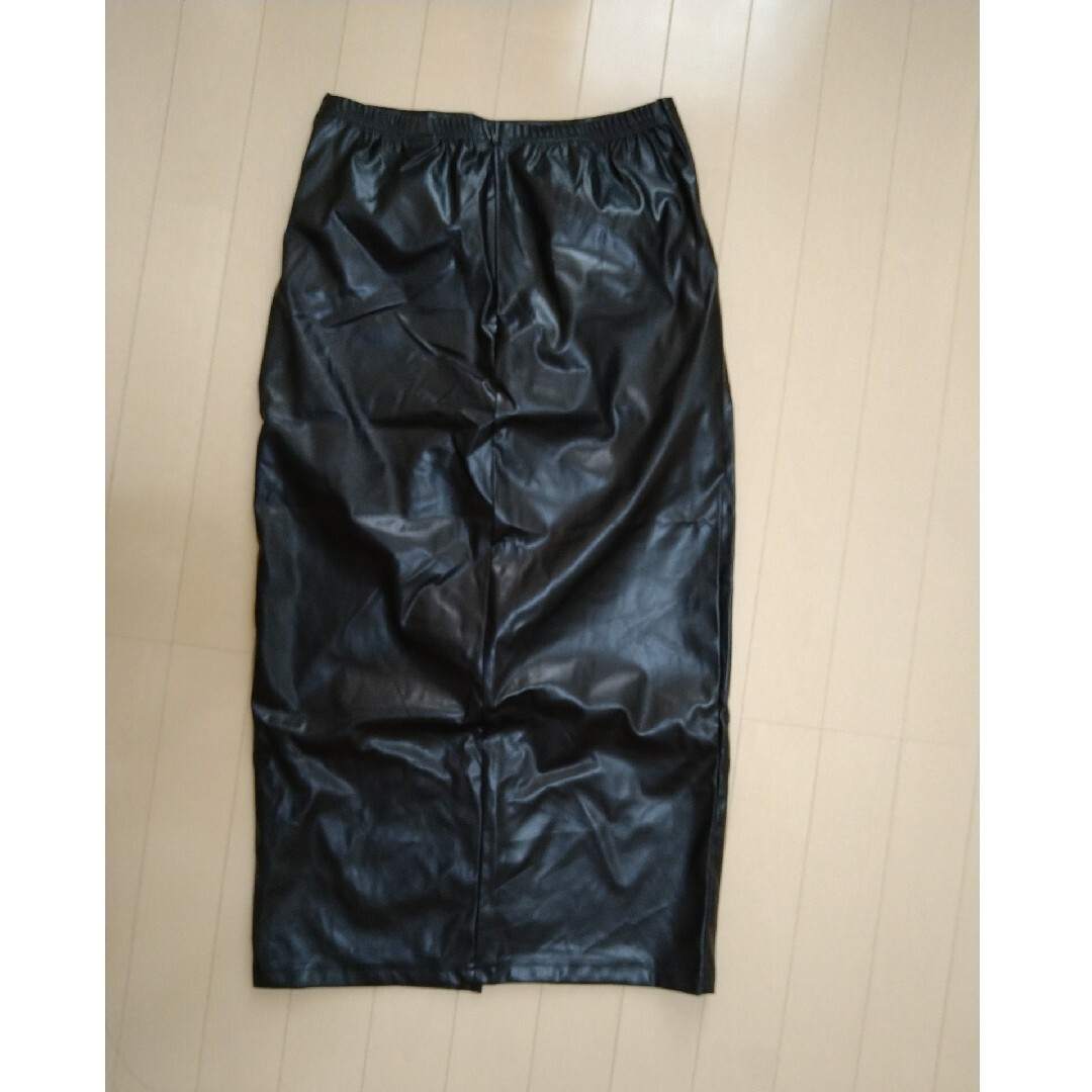 SHEIN(シーイン)のSHEIN Privé ハイウエスト ツイストフロント PUレザー スカート レディースのスカート(ロングスカート)の商品写真