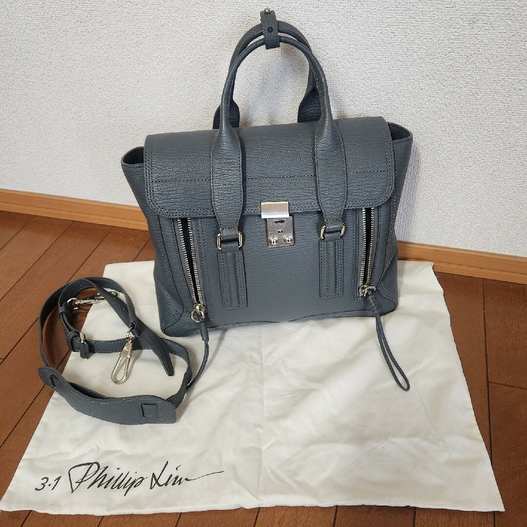 3.1 Phillip Lim(スリーワンフィリップリム)の【超美品】フィリップリム サッチェル ミディアム グレー レディースのバッグ(ハンドバッグ)の商品写真