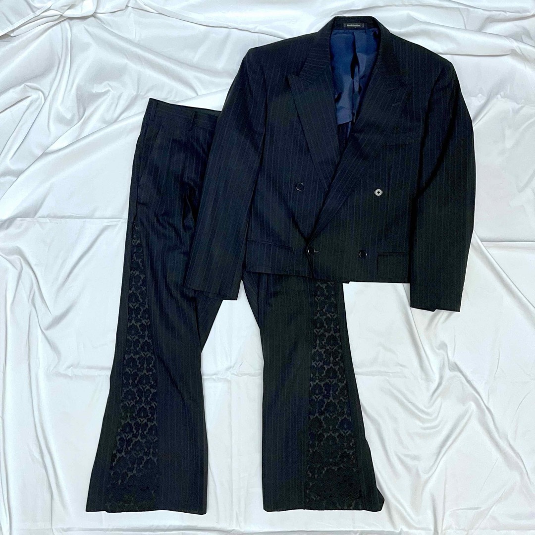 VINTAGE(ヴィンテージ)のremake stripe design double set up  suit メンズのスーツ(セットアップ)の商品写真