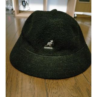 カンゴール(KANGOL)のKANGOL 黒 パイル地 バケットハット(ハット)