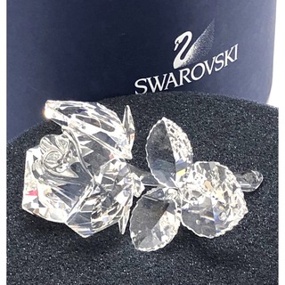スワロフスキー(SWAROVSKI)のスワロフスキー　オーストリア製　薔薇モチーフ　置物　18677213(置物)