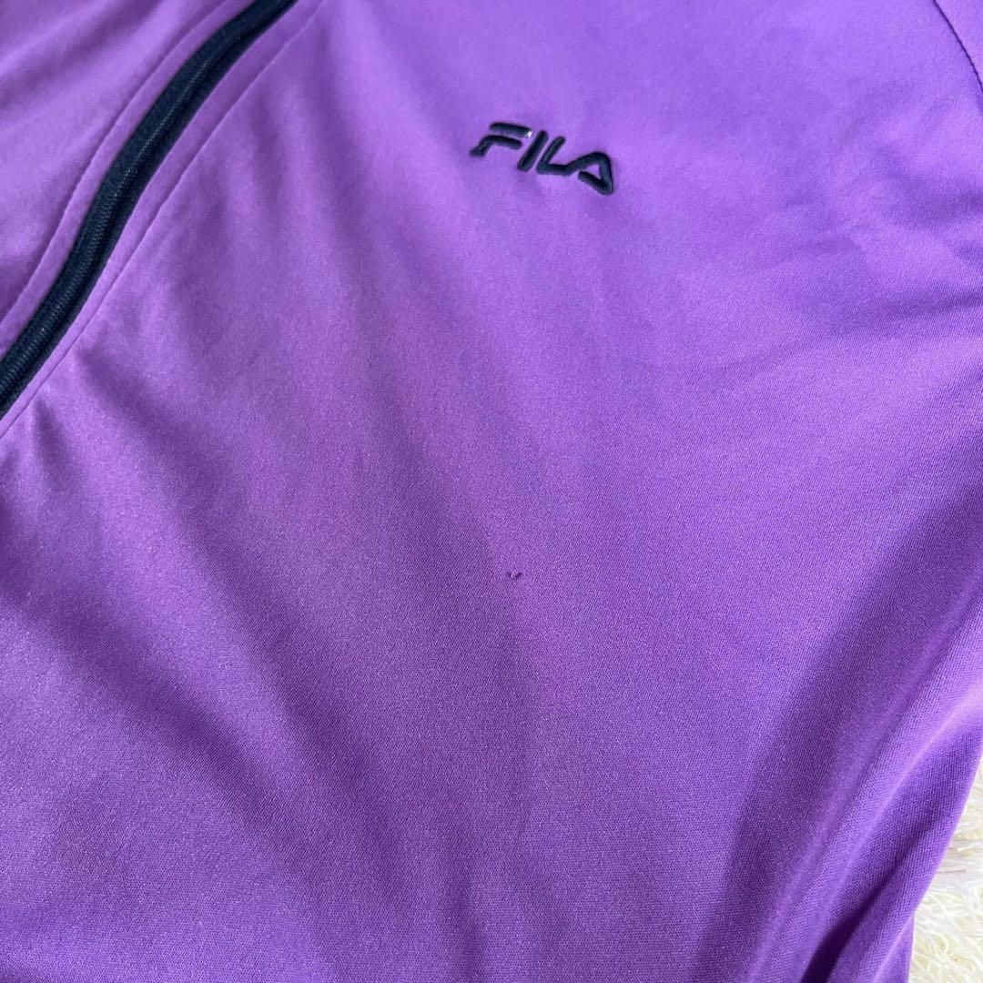 FILA(フィラ)のFILA フィラ (L) フード付きパーカー 紫 長袖 フルジップ スポーツ レディースのトップス(パーカー)の商品写真