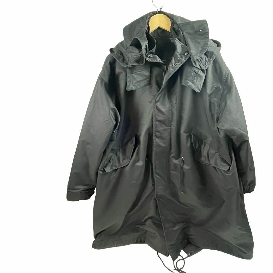 HARE(ハレ)のHARE ハレ オーバーサイズ モッズコート ブラック 　表記S　M～L相当 メンズのジャケット/アウター(ミリタリージャケット)の商品写真