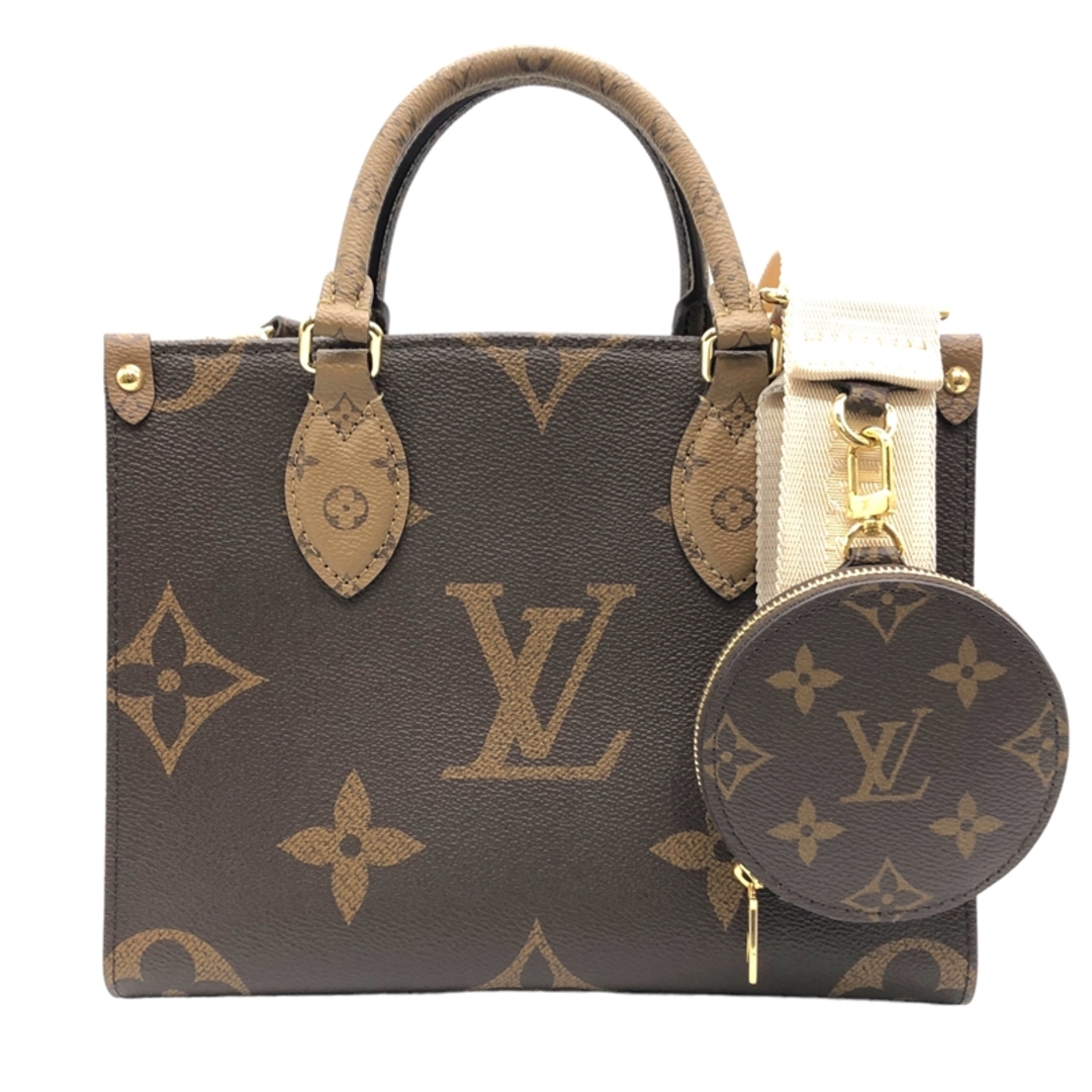 オープン式開閉内側ルイ・ヴィトン LOUIS VUITTON オンザゴーPM M46373 モノグラム・ジャイアント キャンバス レディース ハンドバッグ