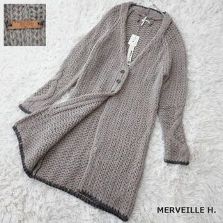 MERVEILLE H. アルパカ混 ロングカーディガン ニット(カーディガン)